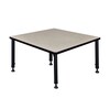 Kee Square Tables > Height Adjustable > Square Classroom Tables, 36 X 36 X 23-34, Wood|Metal Top, Maple TB3636PLAPBK